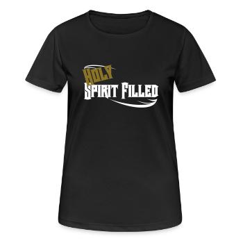 Heiliger Geist - Frauen T-Shirt atmungsaktiv - Schwarz - Vorne - AI Model Female 172 light (172cm)