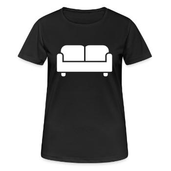Sofa - Women's Breathable T-Shirt - black - Front - AI Model Female 172 light (172cm)