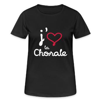 J'aime la Chorale - Women's Breathable T-Shirt - black - Front - AI Model Female 172 light (172cm)