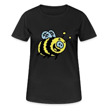 bourdon drôle 3 - T-shirt respirant Femme - noir - Devant - AI Model Female 172 light (172cm)