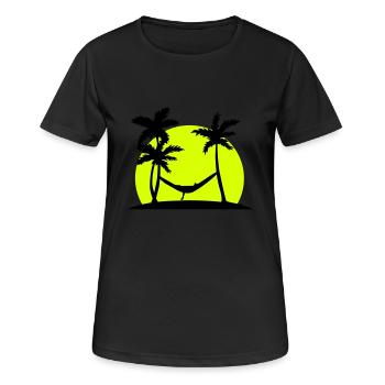 Hammock in Paradise - Women's Breathable T-Shirt - black - Front - AI Model Female 172 light (172cm)