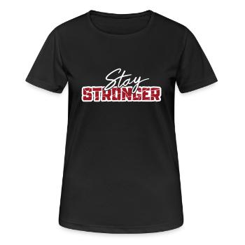 Stay stronger - Women's Breathable T-Shirt - black - Front - AI Model Female 172 light (172cm)