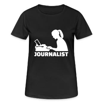 Journalist - Women's Breathable T-Shirt - black - Front - AI Model Female 172 light (172cm)