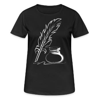 Poesie Gedicht - Frauen T-Shirt atmungsaktiv - Schwarz - Vorne - AI Model Female 172 light (172cm)