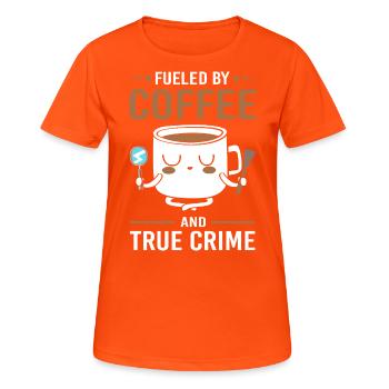 True Crime Krimi - Women's Breathable T-Shirt - neon orange - Front - AI Model Female 172 dark (172cm)