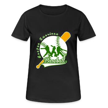 baseball league american - Frauen T-Shirt atmungsaktiv - Schwarz - Vorne - AI Model Female 172 light (172cm)