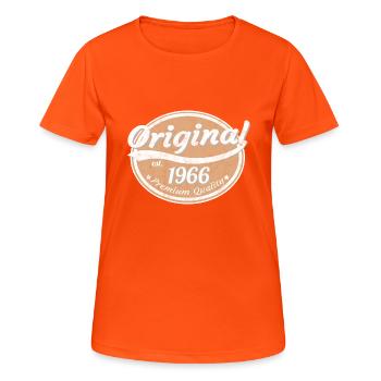 1966 - Women's Breathable T-Shirt - neon orange - Front - AI Model Female 172 dark (172cm)