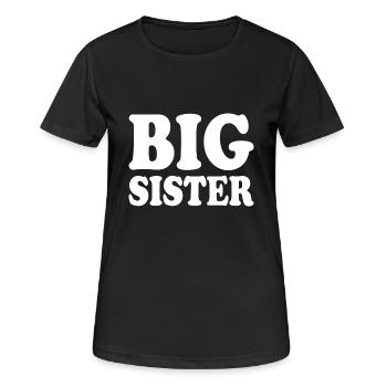 Big sister - T-shirt respirant Femme - noir - Devant - AI Model Female 172 light (172cm)