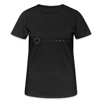 solar system - Women's Breathable T-Shirt - black - Front - AI Model Female 172 light (172cm)