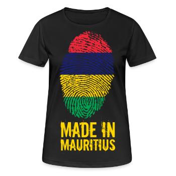 Made In Maurice / Maurice / Moris - T-shirt respirant Femme - noir - Devant - AI Model Female 172 light (172cm)
