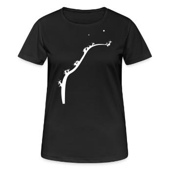Lange Pflanze - Frauen T-Shirt atmungsaktiv - Schwarz - Vorne - AI Model Female 172 light (172cm)
