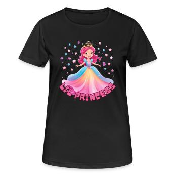Lil Princess - Frauen T-Shirt atmungsaktiv - Schwarz - Vorne - AI Model Female 172 light (172cm)