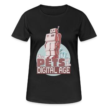 New Pets of the digital Age - Frauen T-Shirt atmungsaktiv - Schwarz - Vorne - AI Model Female 172 light (172cm)