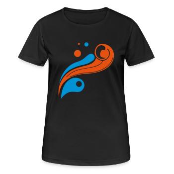 grafik - Frauen T-Shirt atmungsaktiv - Schwarz - Vorne - AI Model Female 172 light (172cm)