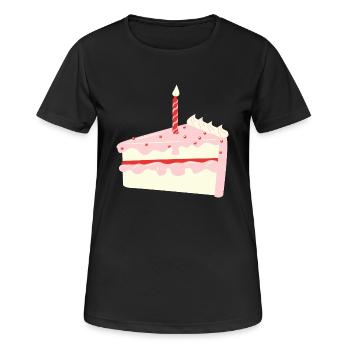 Birthday Cake - Women's Breathable T-Shirt - black - Front - AI Model Female 172 light (172cm)