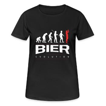 L’évolution de la bière - T-shirt respirant Femme - noir - Devant - AI Model Female 172 light (172cm)