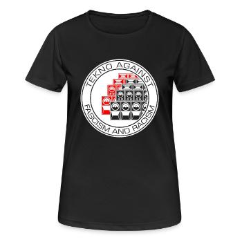 Tekno contre le fascisme et le racisme - T-shirt respirant Femme - noir - Devant - AI Model Female 172 light (172cm)