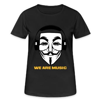 WIR SIND MUSIK - Frauen T-Shirt atmungsaktiv - Schwarz - Vorne - AI Model Female 172 light (172cm)