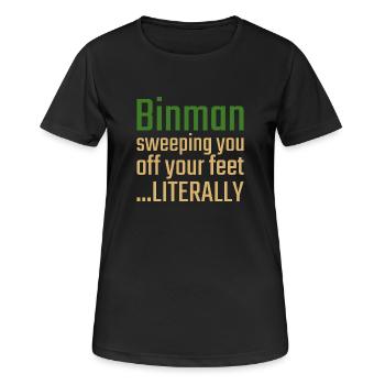 Binman Valentinstag Sweeping you - Frauen T-Shirt atmungsaktiv - Schwarz - Vorne - AI Model Female 172 light (172cm)