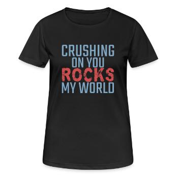 Geology Valentine's Day Crushing on you rocks - Women's Breathable T-Shirt - black - Front - AI Model Female 172 light (172cm)