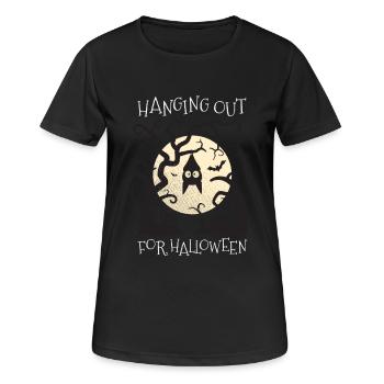 Hanging Halloween Bat - Women's Breathable T-Shirt - black - Front - AI Model Female 172 light (172cm)