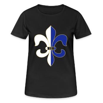 Lys français - T-shirt respirant Femme - noir - Devant - AI Model Female 172 light (172cm)