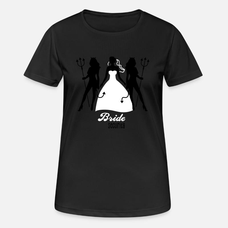 JGA - Bride security - Bride - Team - Teufel 2C - Women's Breathable T-Shirt - black