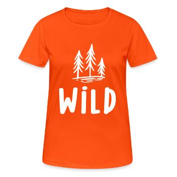 Wild Forest - Women's Breathable T-Shirt - neon orange - Front - AI Model Female 172 dark (172cm)