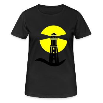 Phare 01 - T-shirt respirant Femme - noir - Devant - AI Model Female 172 light (172cm)