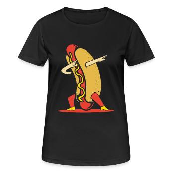 Hot Dog Snack - Women's Breathable T-Shirt - black - Front - AI Model Female 172 light (172cm)