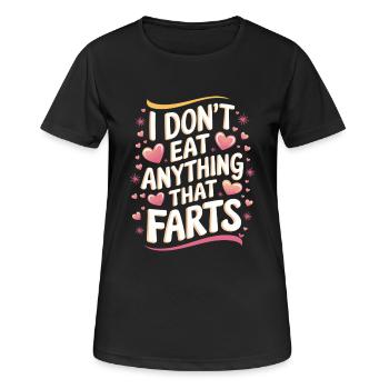 Végétarien Végétalien Végétarien Végétarien - T-shirt respirant Femme - noir - Devant - AI Model Female 172 light (172cm)