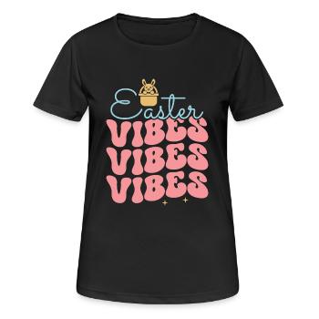 Ostern - Frauen T-Shirt atmungsaktiv - Schwarz - Vorne - AI Model Female 172 light (172cm)