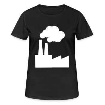 fumeurs usine - T-shirt respirant Femme - noir - Devant - AI Model Female 172 light (172cm)