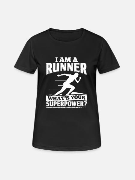 Funny Running Runner Shirt I Am A - Women's Breathable T-Shirt - black