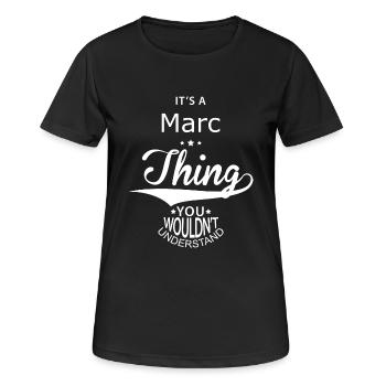 Marc - T-shirt respirant Femme - noir - Devant - AI Model Female 172 light (172cm)