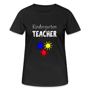kindergarten - Women's Breathable T-Shirt - black - Front - AI Model Female 172 light (172cm)