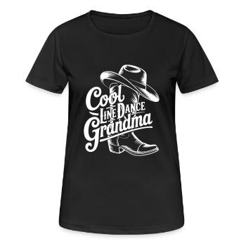 Coole Line Dance Oma. Oma hat Freude am Tanzen - Frauen T-Shirt atmungsaktiv - Schwarz - Vorne - AI Model Female 172 light (172cm)