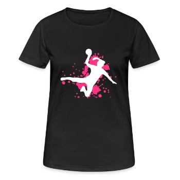 handball - T-shirt respirant Femme - noir - Devant - AI Model Female 172 light (172cm)