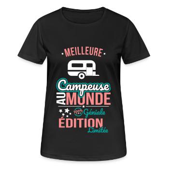 Best Camper in the World - 100% Awesome - Women's Breathable T-Shirt - black - Front - AI Model Female 172 light (172cm)