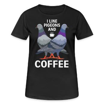 Pigeon Race Pigeon Pigeons - T-shirt respirant Femme - noir - Devant - AI Model Female 172 light (172cm)