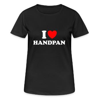 Ich Liebe Handpans I love Handpan - Women's Breathable T-Shirt - black - Front - AI Model Female 172 light (172cm)