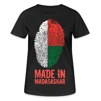 Made In Madagascar / Madagasikara / Madagascar - T-shirt respirant Femme - noir - Devant - AI Model Female 172 light (172cm)
