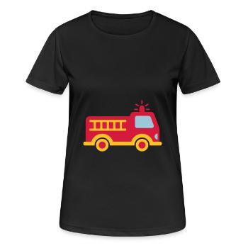 Fire truck with ladder - Women's Breathable T-Shirt - black - Front - AI Model Female 172 light (172cm)