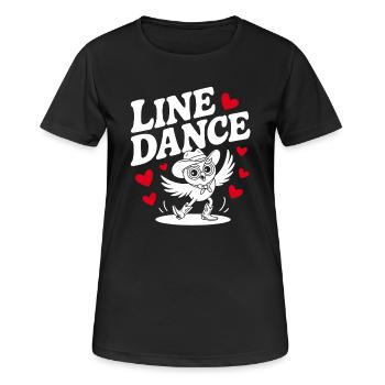 Hibou de danse en ligne Hibou drôle avec Stetson et bottes - T-shirt respirant Femme - noir - Devant - AI Model Female 172 light (172cm)