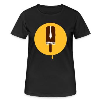 Eis am Stil - Frauen T-Shirt atmungsaktiv - Schwarz - Vorne - AI Model Female 172 light (172cm)