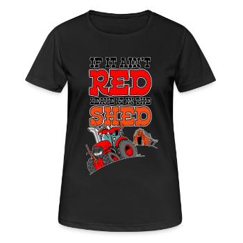 Wenn es rot aint es im Schuppen nosky weiß bo verlassen - Frauen T-Shirt atmungsaktiv - Schwarz - Vorne - AI Model Female 172 light (172cm)