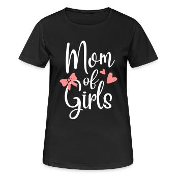 Mère filles maman fille maman de filles coeur doux - T-shirt respirant Femme - noir - Devant - AI Model Female 172 light (172cm)