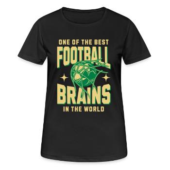 One of the best football brains in the world - Frauen T-Shirt atmungsaktiv - Schwarz - Vorne - AI Model Female 172 light (172cm)