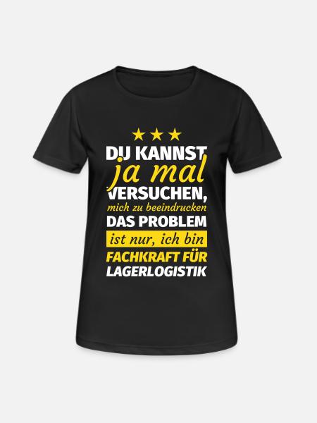 Fachkraft für Lagerlogistik - Frauen T-Shirt atmungsaktiv - Schwarz