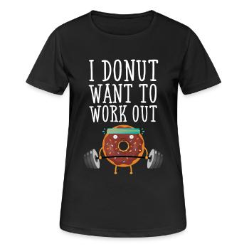 I Donut Want To Work Out - Women's Breathable T-Shirt - black - Front - AI Model Female 172 light (172cm)